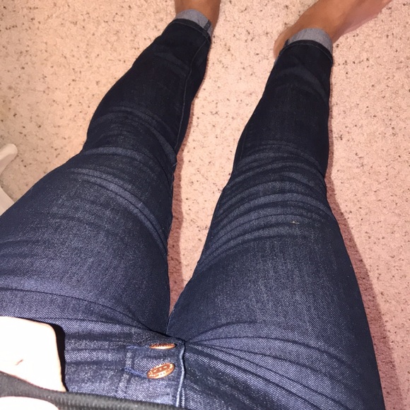 Loft modern skinny button fly jeans size 8/29 - Picture 4 of 11